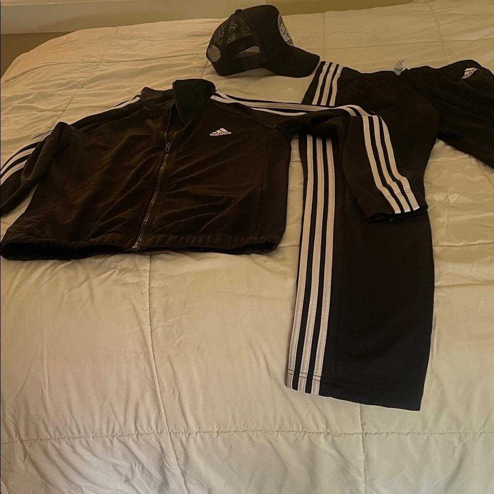 Adidas Black and White Athletic Set